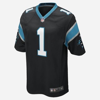 Jersey Nike NFL Carolina Panthers American Football Game (Cam Newton) American Football Barbati Negr
